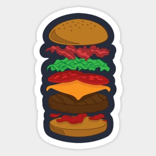 Hamburger Ingredients Sticker